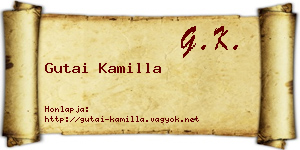 Gutai Kamilla névjegykártya